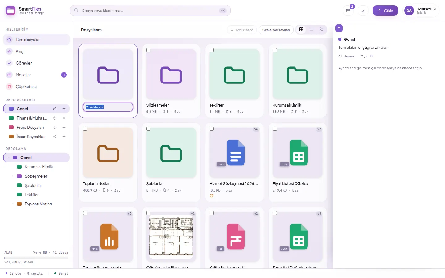 New folder name field