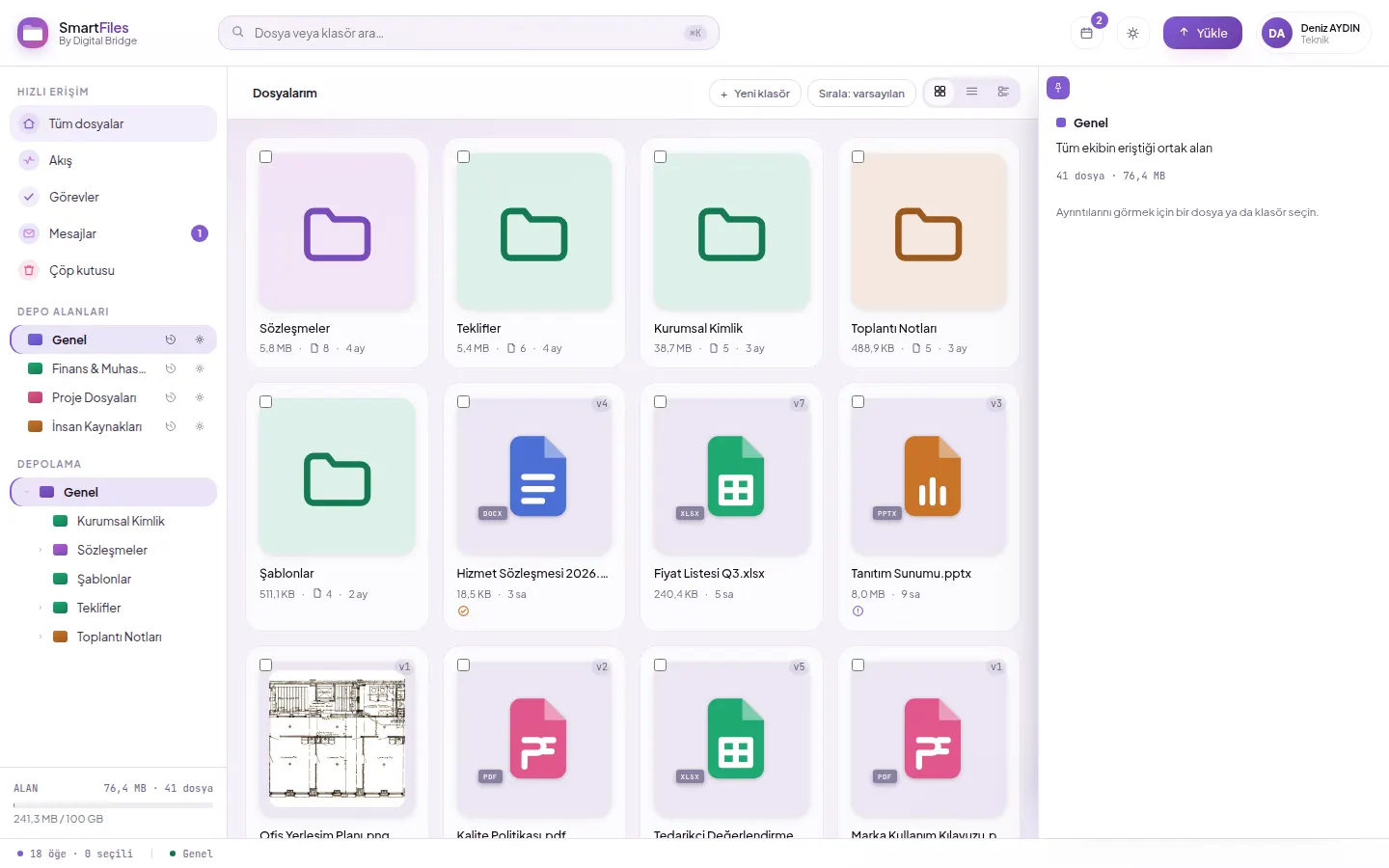 Toolbar buttons: Upload and New Folder