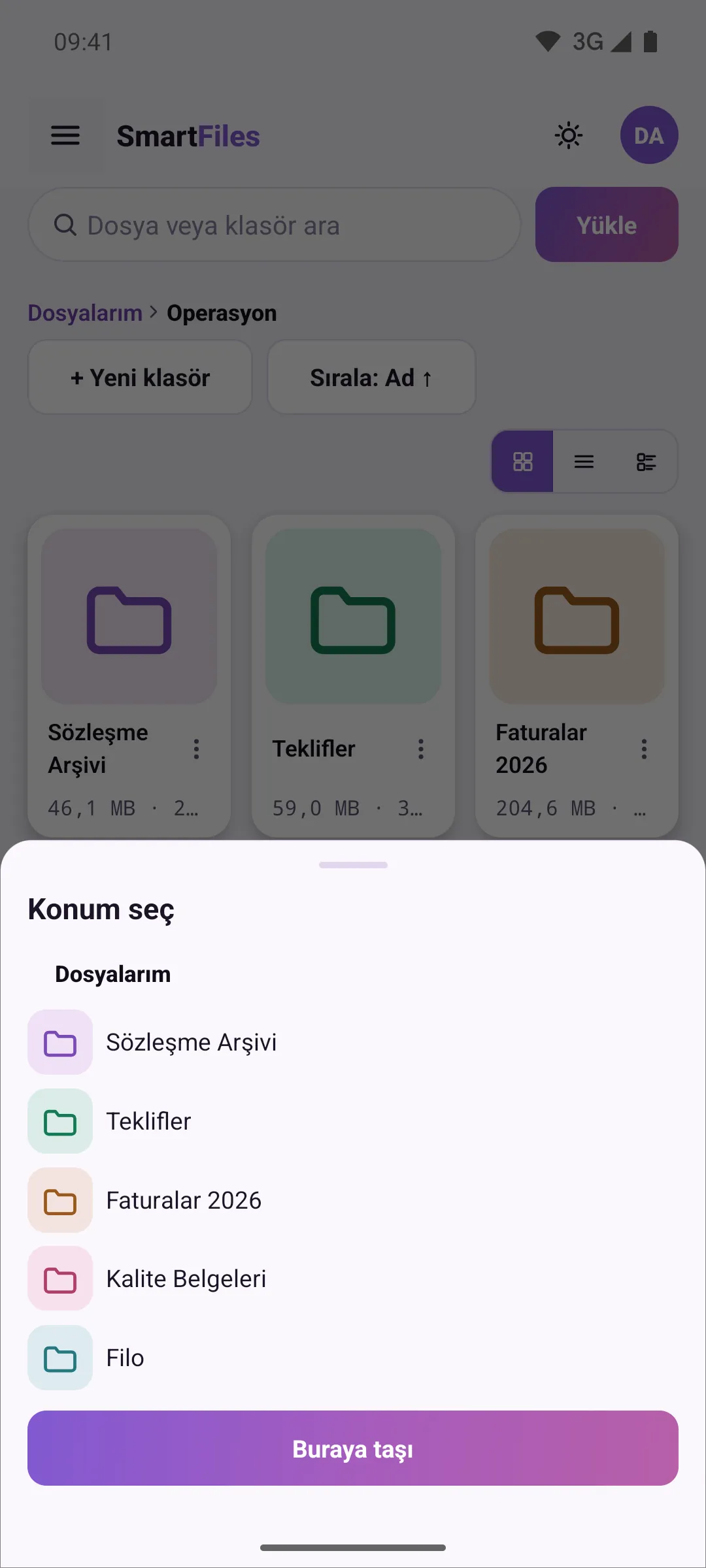 Location selection window