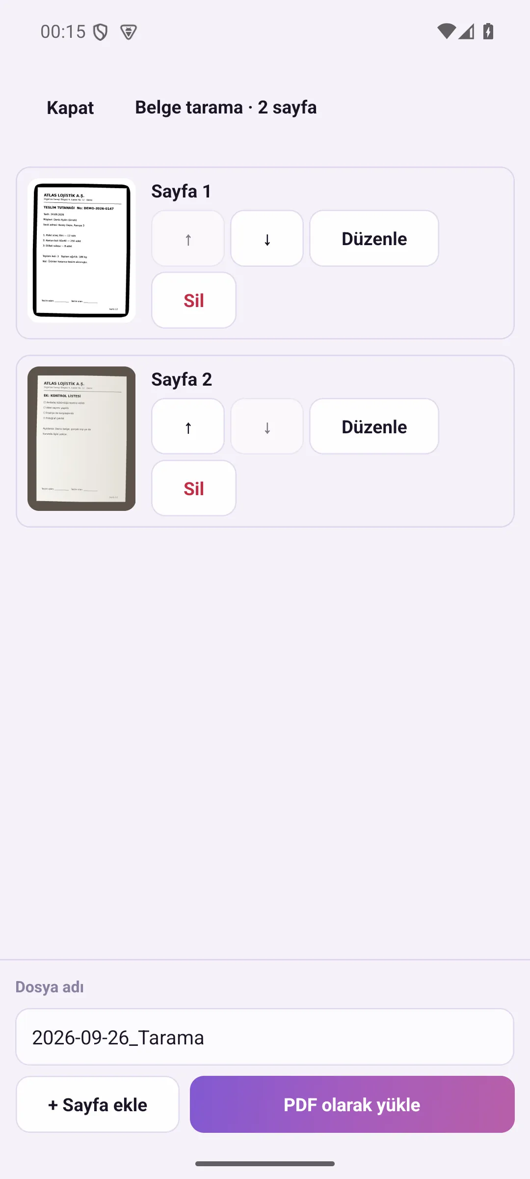 First page with black-and-white applied