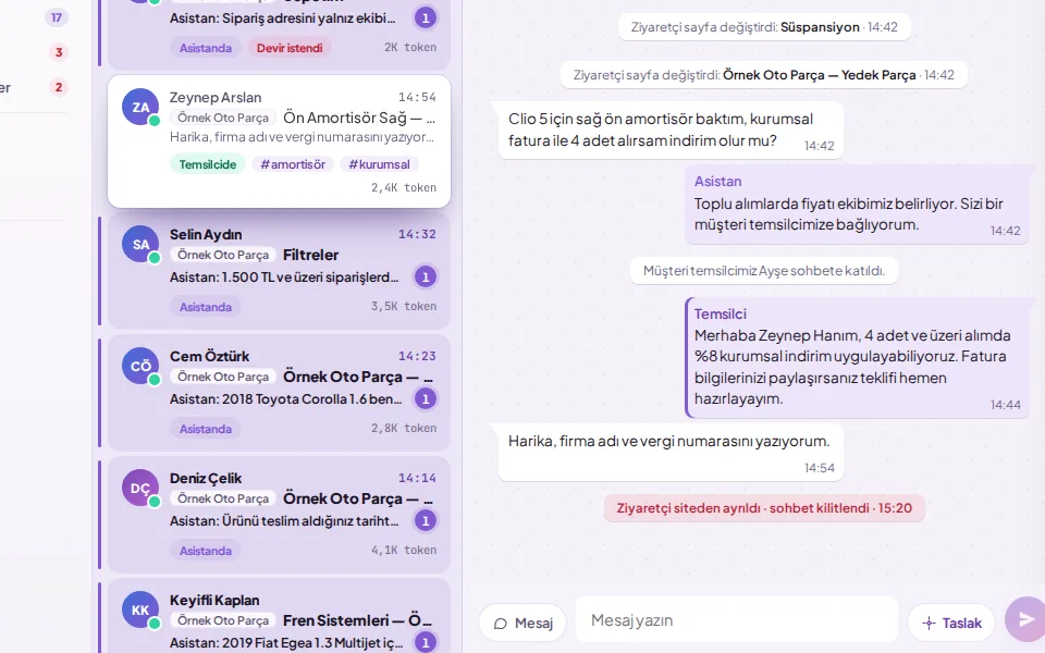 Leaving an internal note (with demo data)
