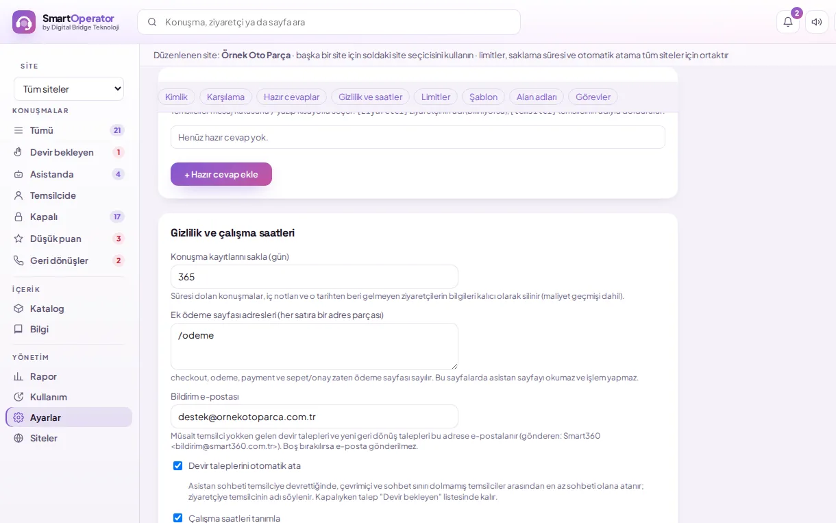 Adding quick replies (with demo data)