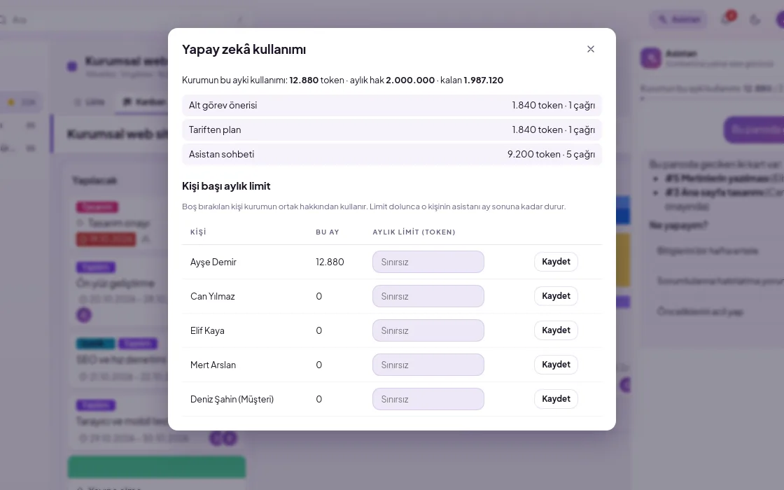demo screen (with demo data)