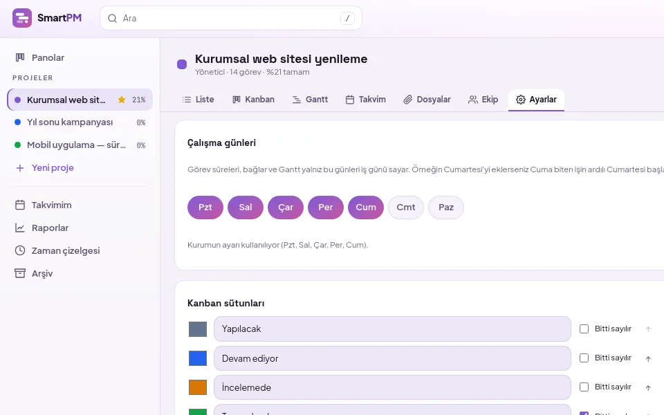 demo screen (with demo data)