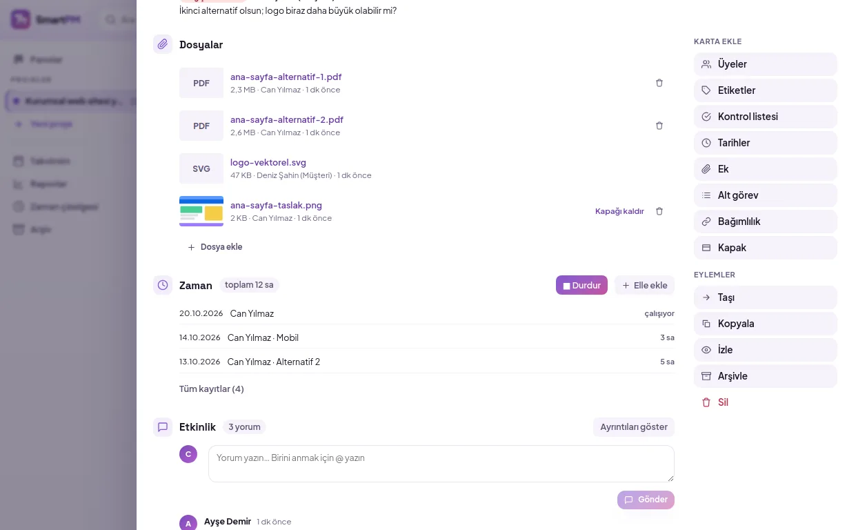 demo screen (with demo data)