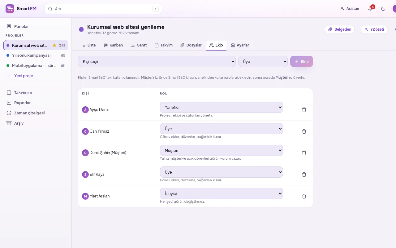 demo screen (with demo data)