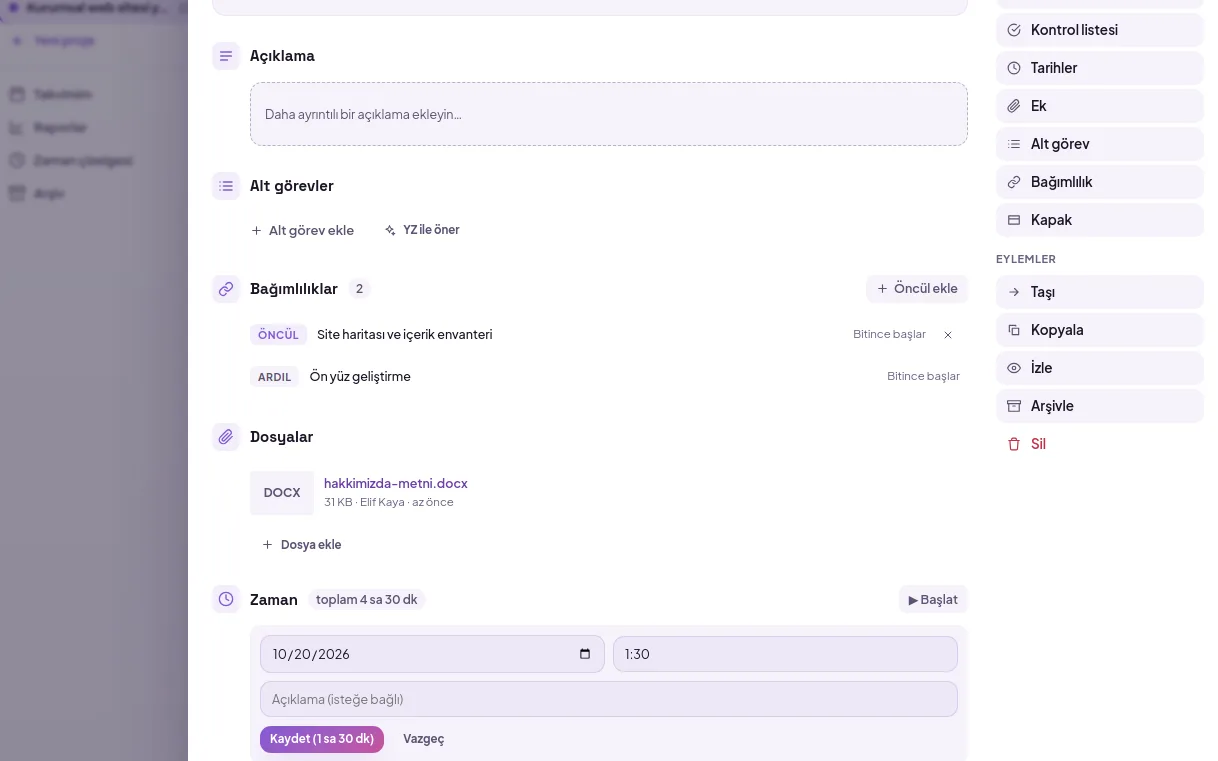 demo screen (with demo data)