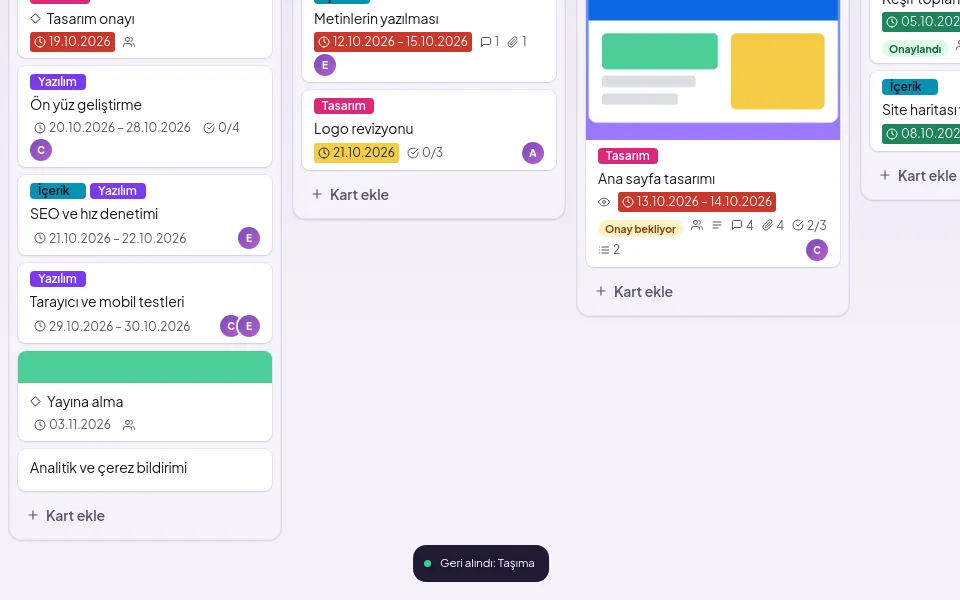 demo screen (with demo data)