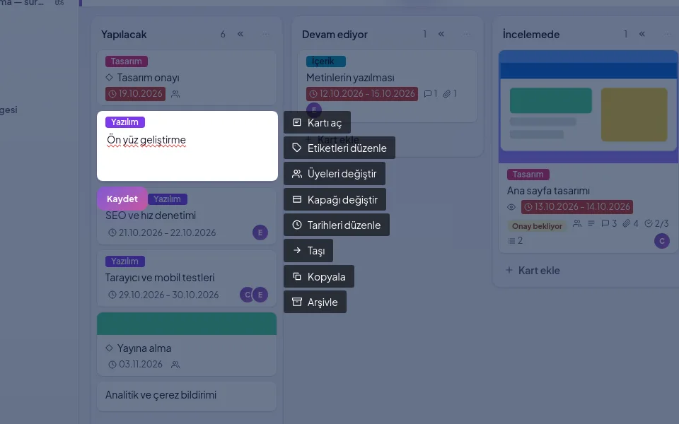 demo screen (with demo data)