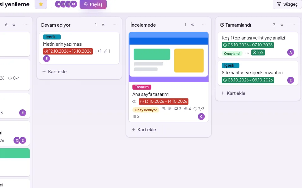 demo screen (with demo data)