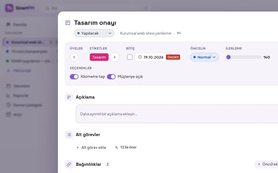 demo screen (with demo data)