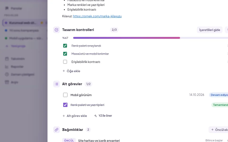demo screen (with demo data)