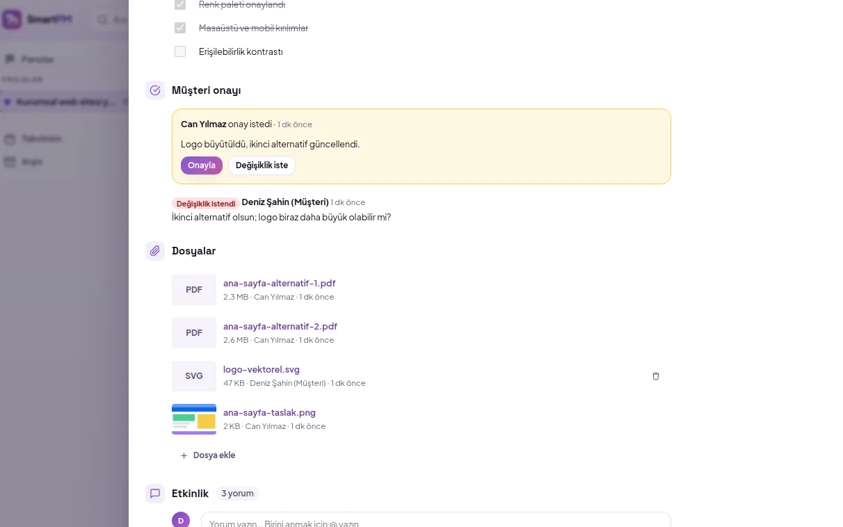 demo screen (with demo data)