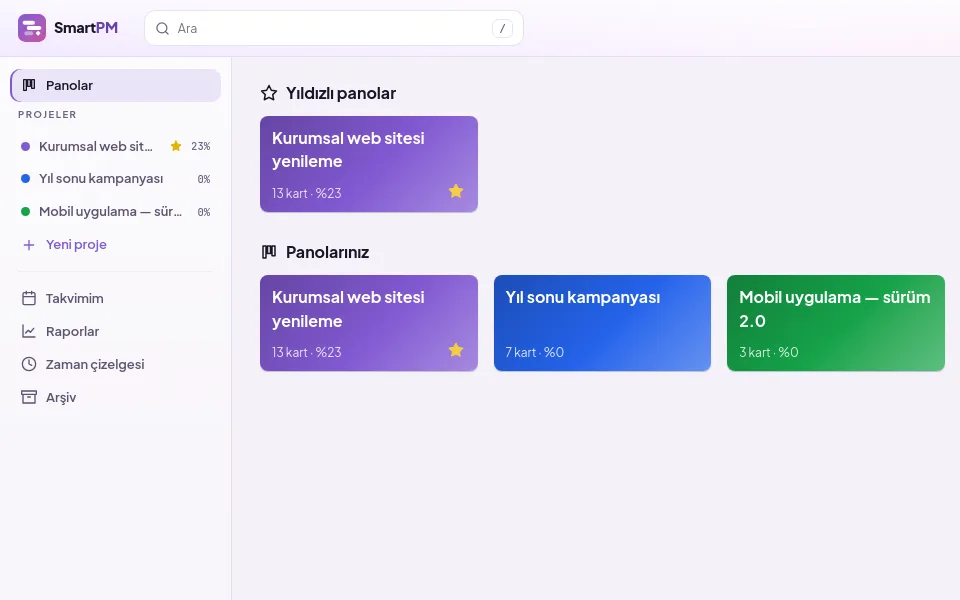 demo screen (with demo data)