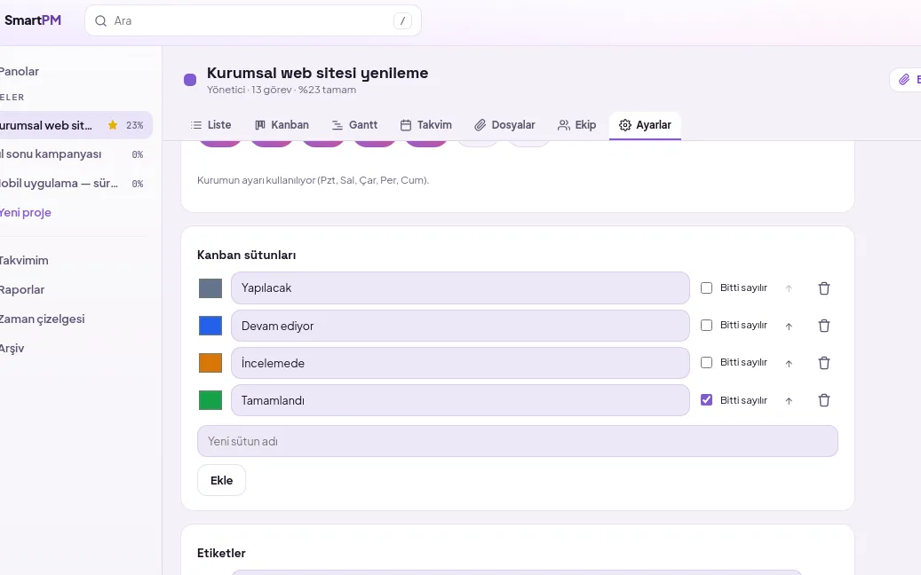 demo screen (with demo data)