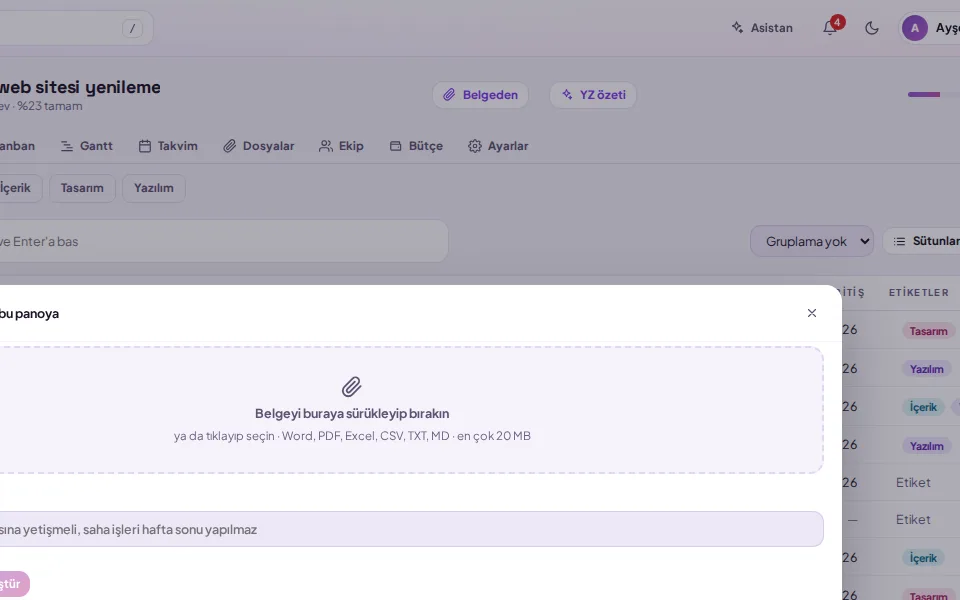 demo screen (with demo data)