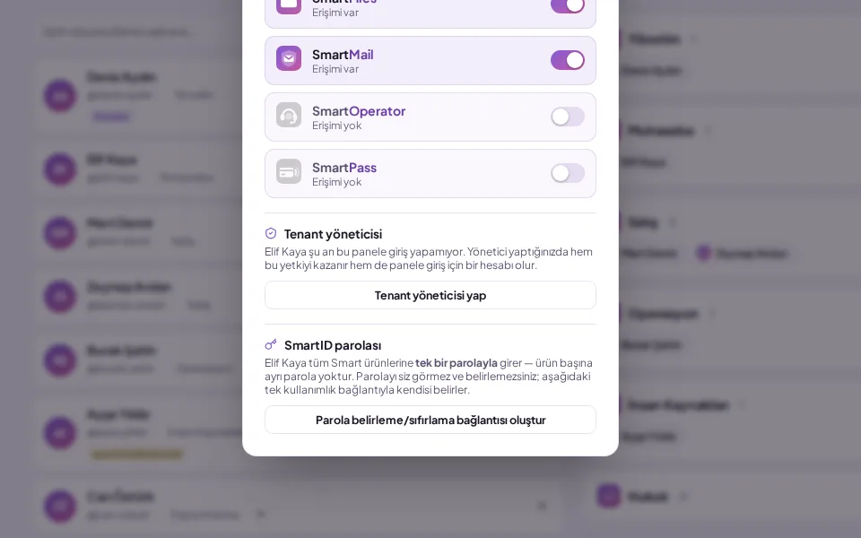 Person's card: SmartID password section (shown with demo data)