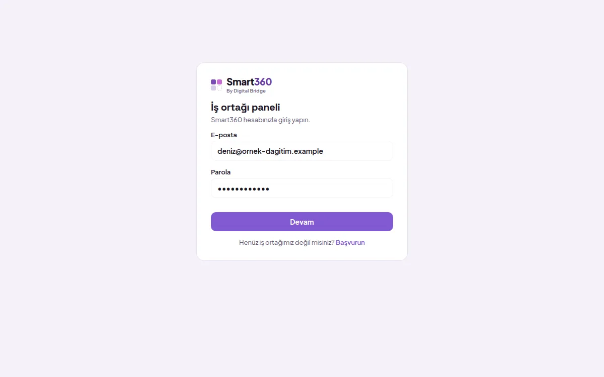 Sign-in screen (with demo data)