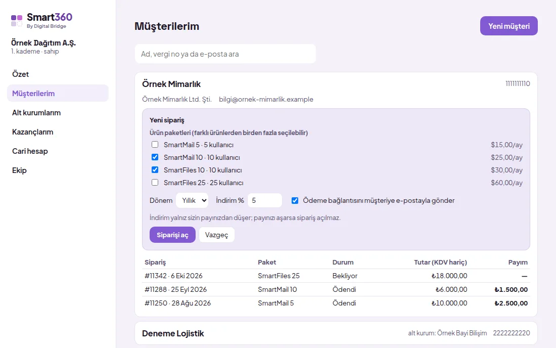 New order form (with demo data)